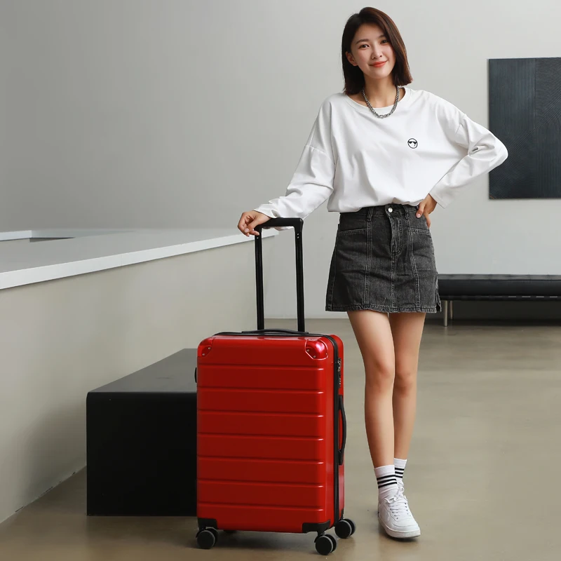 Cabin luggage trolley case suitcases on wheels carry on  20 24 28 suitcase sets jiangxi factory production abs sets