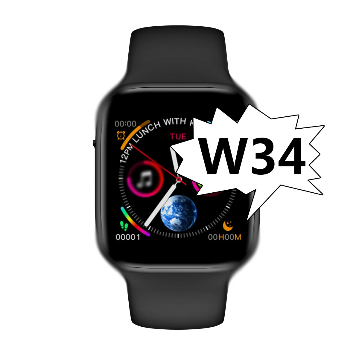 
IWO 10 Smart Watch Men Women 44mm 1.54 inch MTK2502 ECG Heart Rate Monitor Sport Activity Tracker Relogio Smartwatch 