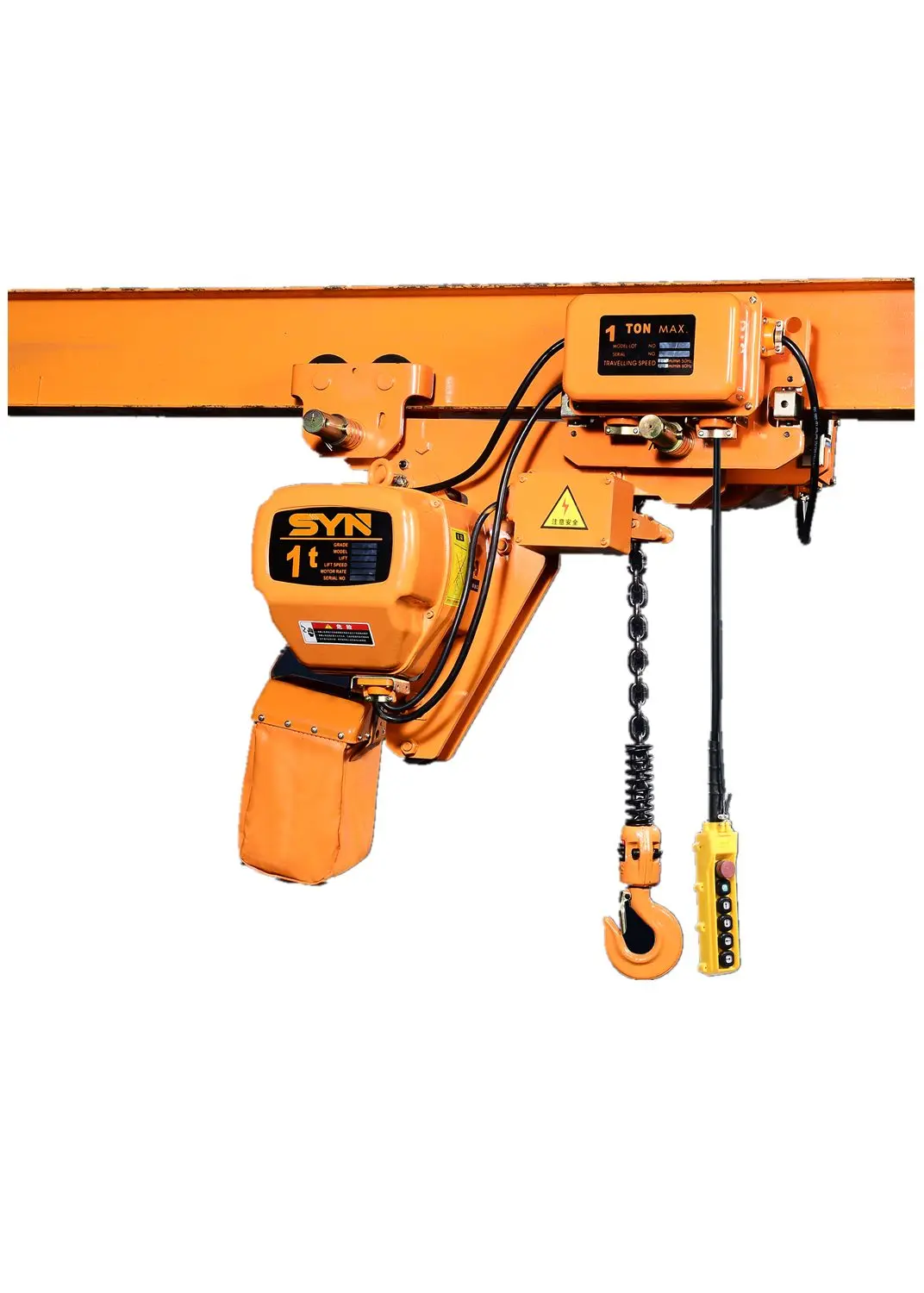 3t single chain Mini Electric Motor Lifting Cranes  Low clearance loop chain electric hoist