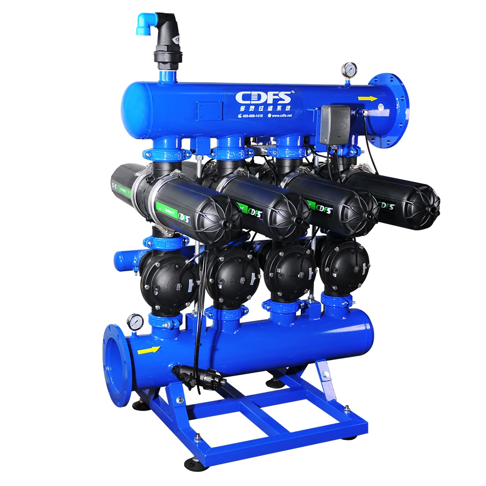 Automatic backflush disc gravel filter with Siemens PLC controller