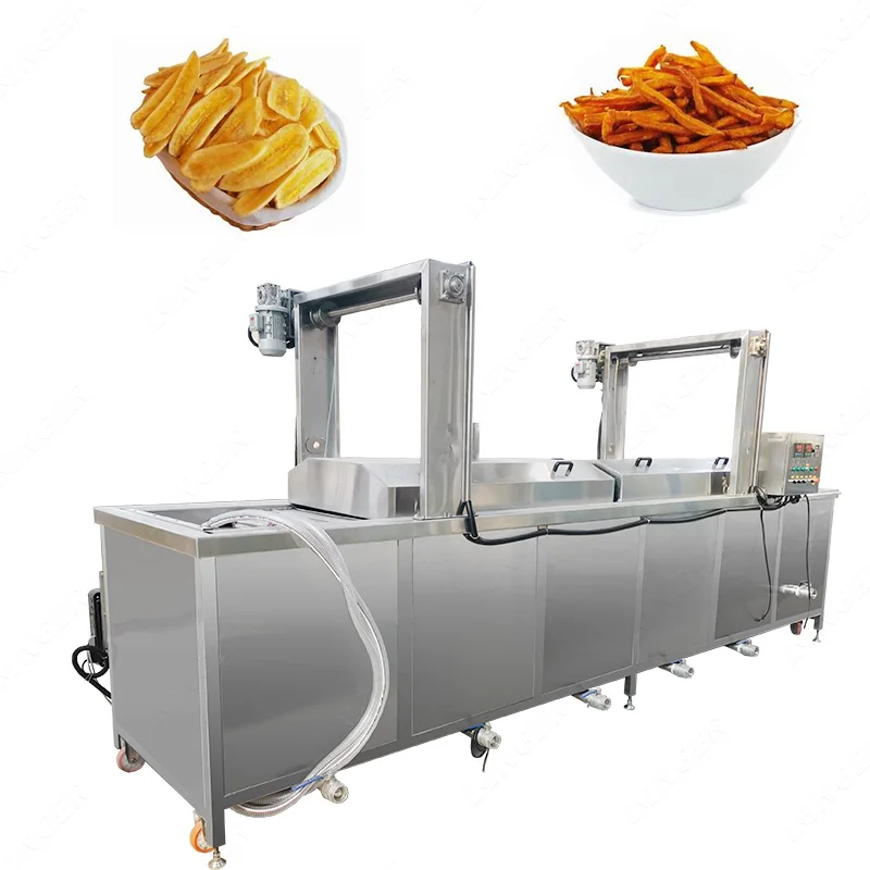 Factory Price Snack Food Onion Crisps Chicharon French Fries Frying Banana Plantain Frites Cassava Potato Chips Fryer Machine