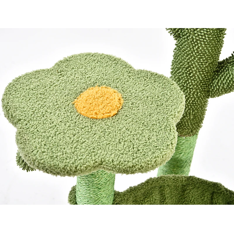 Cat Tree 33 Inches Cactus Cat Tower With Sisal Covered Scratching Post