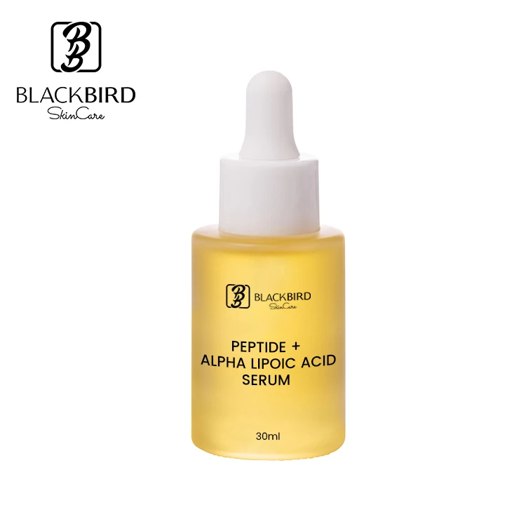 Private Label Nautral Organic Anti Aging Peptide Alpha Lipoic Acid Face Serum Wholesale Skincare Lightening Facial Serum