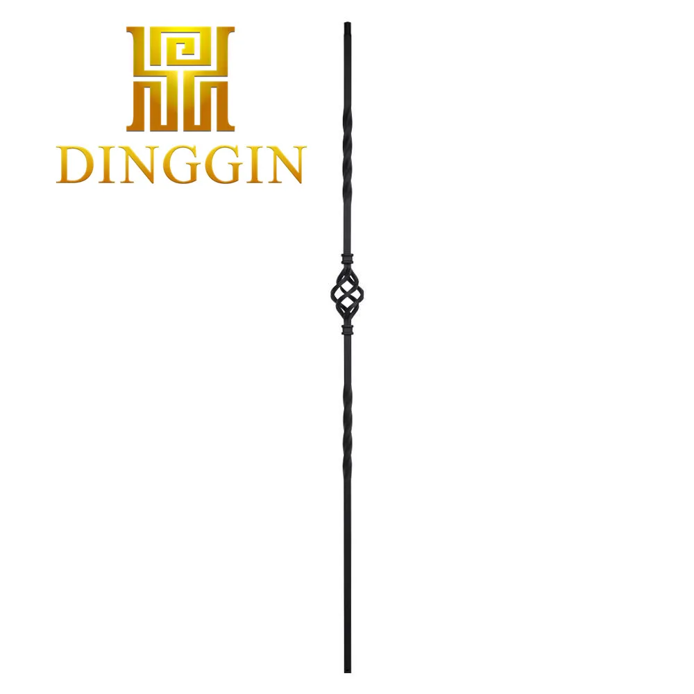 High Quality Durable Single/Double Basket Iron Baluster Wrought Hollow Staircase Systems
