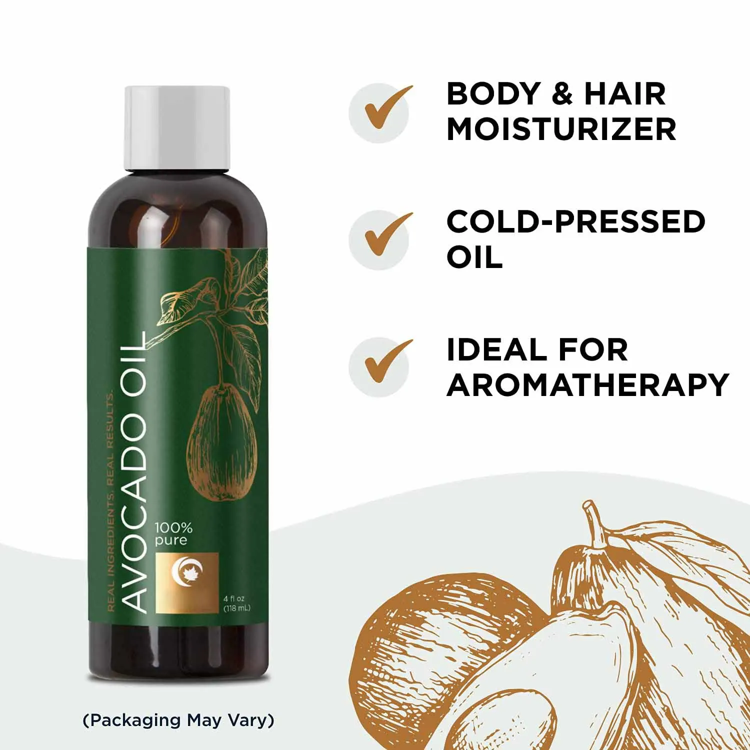 
Private Label Pure Avocado Oil for Body Massage Oil Skin Hair & Nail Essential Oil 