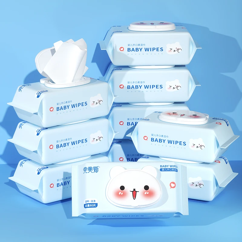 2024 Baby wet wipes rolls Natural Soft Organic Water Wet Baby Wipes for Baby