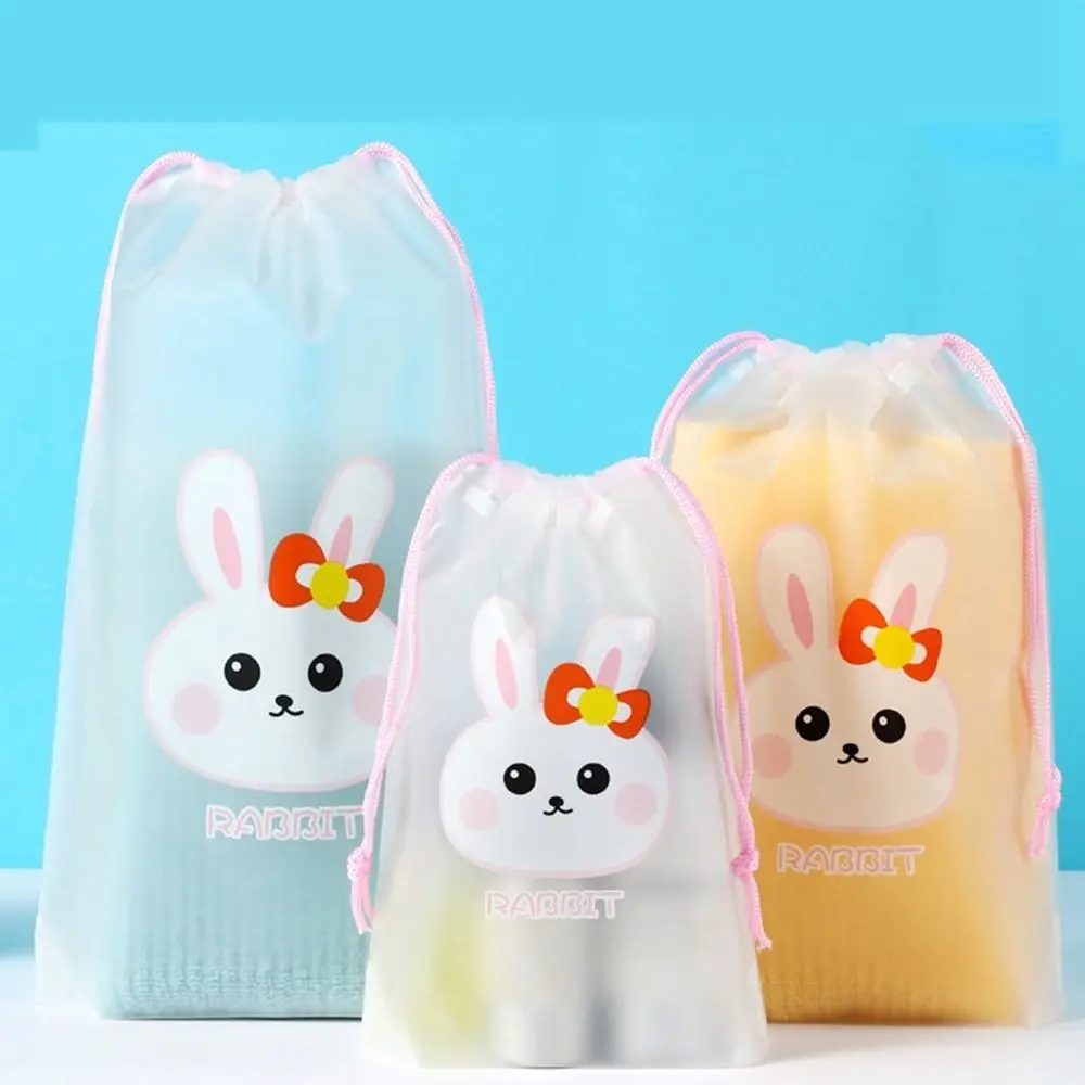 Drawstring Pocket Plastic Drawstring Bag Scrub Shoes Travel Storage Bag Transparent Clothes Socks Plastic Packaging Bag