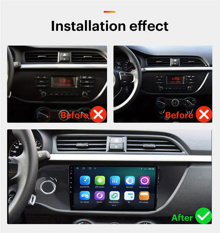 10.2 Inch Android Head Unit multimedia car radio Car players for KIA Rio 4 K2 2017-2018