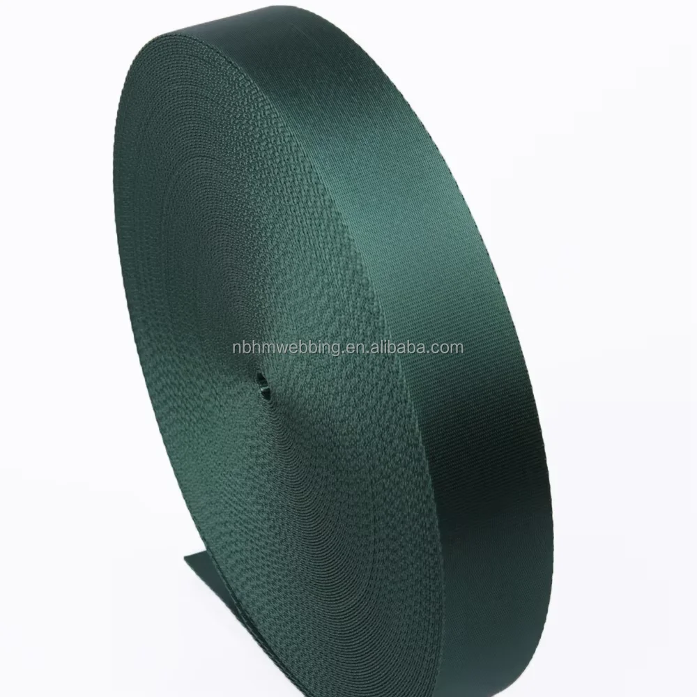 High Quality Nylon Webbing Tape Strap Green Blue Color Different Sizes Coated High Tenacity Plain Weave DIY Dog Leads Wholesale