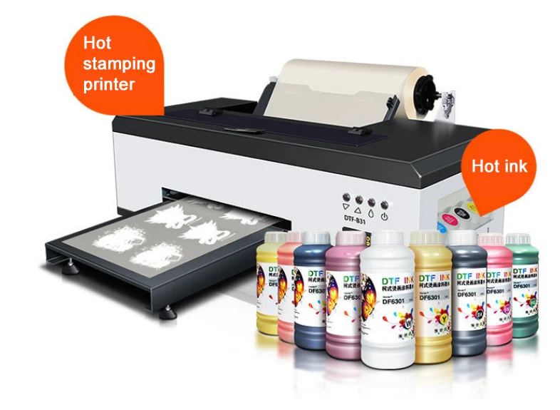 Hot selling a3+ dtf printer with curing oven inks and supplies for any textile printing