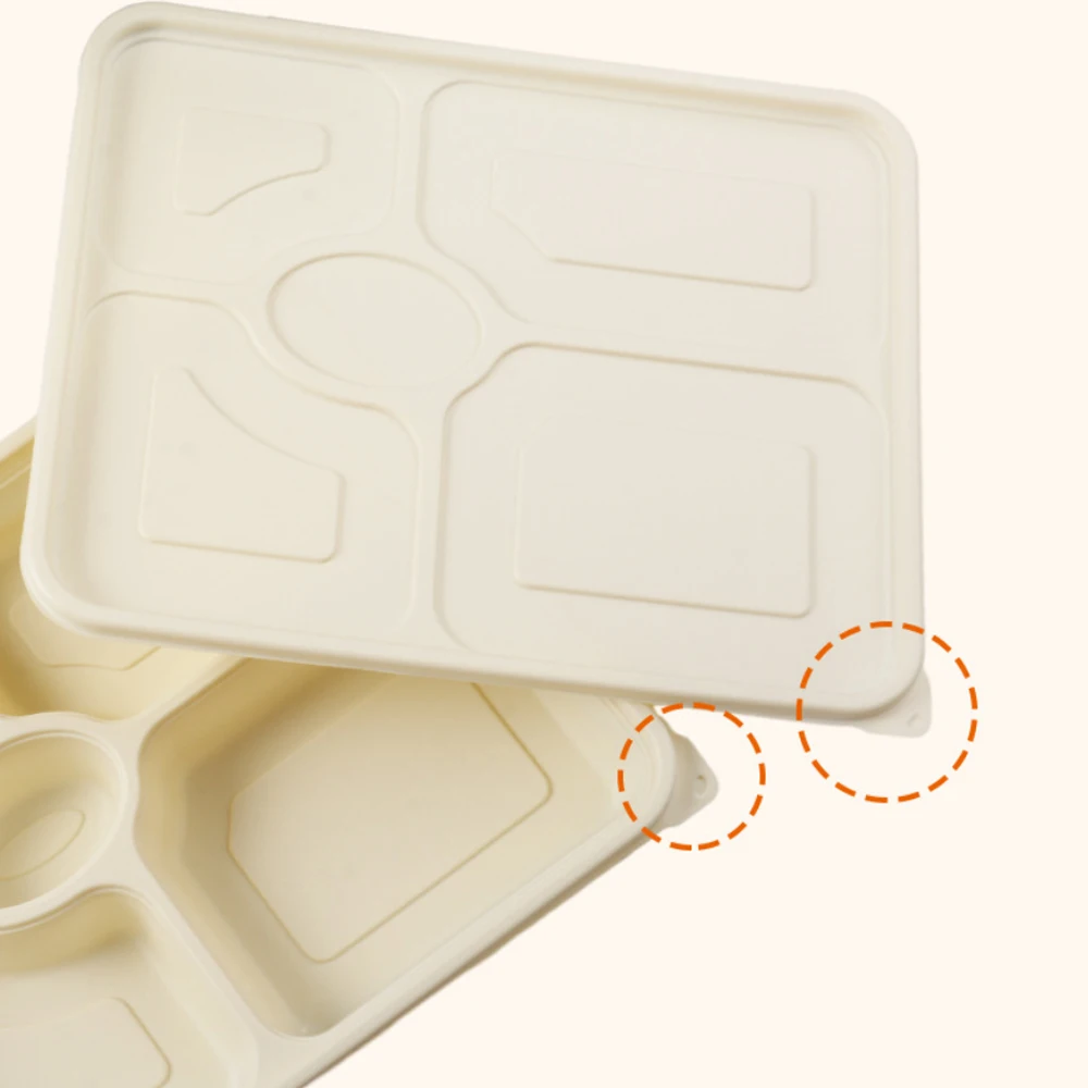 Newest Hot Sale Food Grade Cornstarch Lunch Box Disposable Take Out Packaging Environmentally Friendly Meal Food Box Cake Box KS