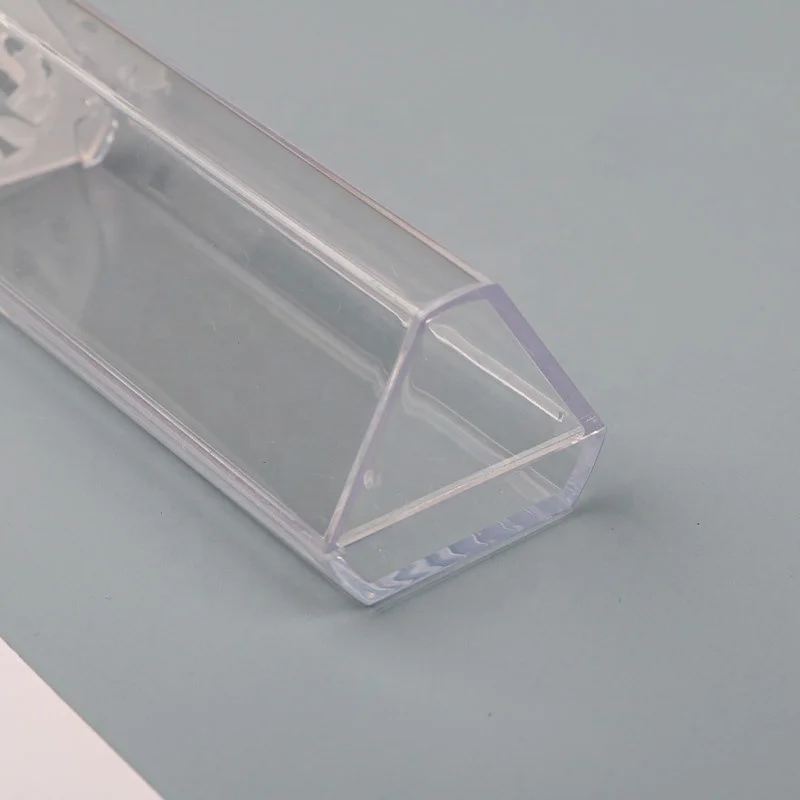 Triangular Plastic Clear Pen Display Box For Single Pen Packing Cheap