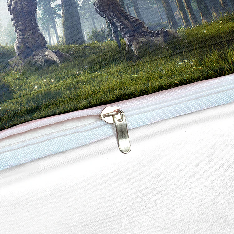 Постельное белье из микрофибры, удобный комплект постельного белья с 3D-принтом тираннозавра Рекс, с рисунком под заказ, пододеяльник размера Queen