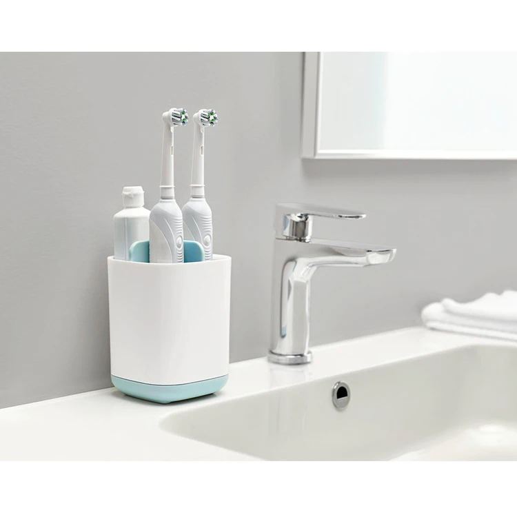 Factory Wholesale Fancy Bathroom Stand Portable Unique Plastic Toothbrush and Toothpaste Holder Organizer