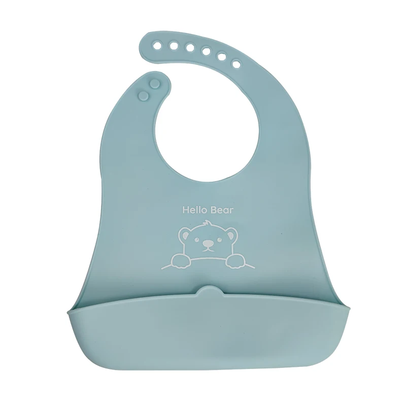 New product creative long-sleeved waterproof bib silicone baby adjustable for boys and girls