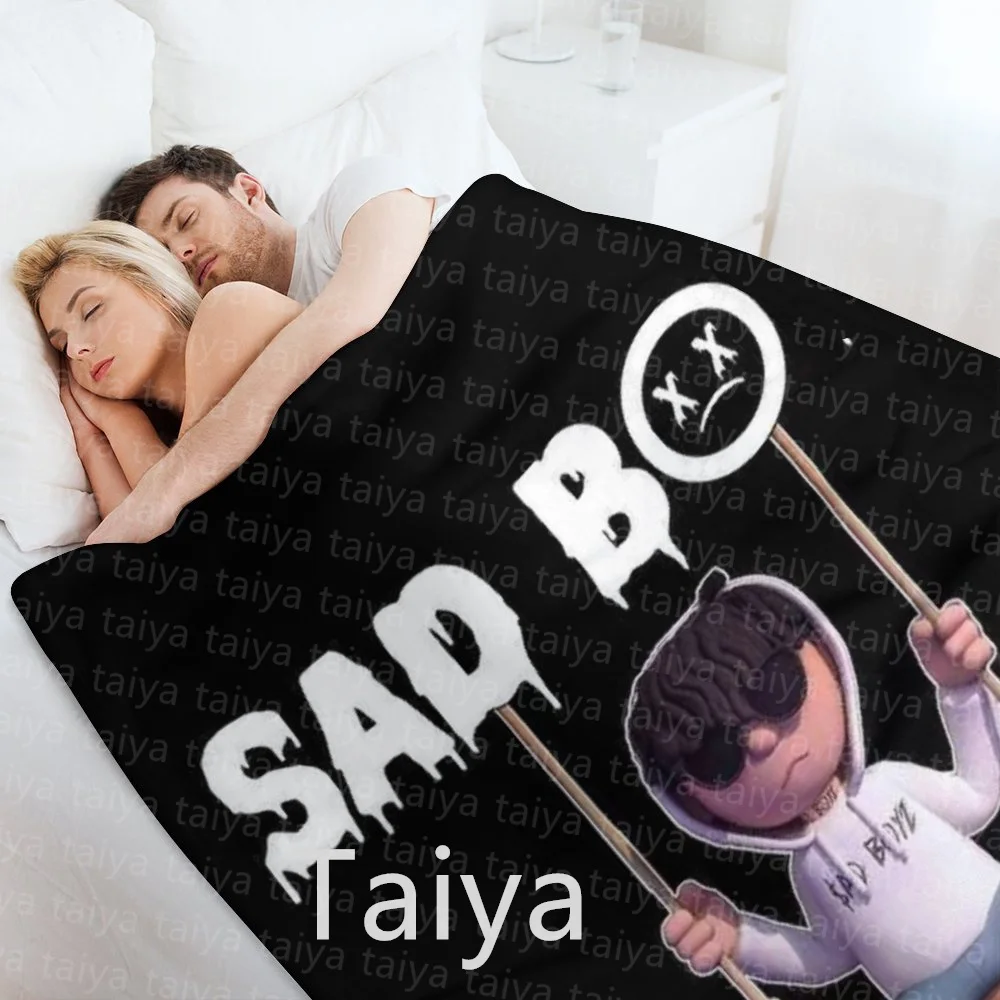 Заводская Самая низкая цена на заказ Junior H Sad Boyz Tour fashion Sherpa фланелевый диван кондиционер черные одеяла