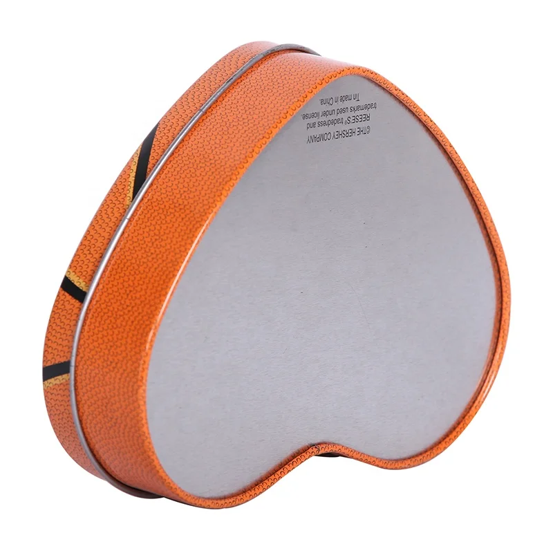 Heart Shape Tin Can Biscuit Packaging Chocolate Metal Box