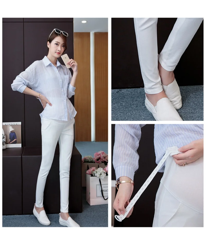 Модные брюки для беременных женщин на осень и зиму корейские брюки облегающие на живот тонкие брюки-карандаш