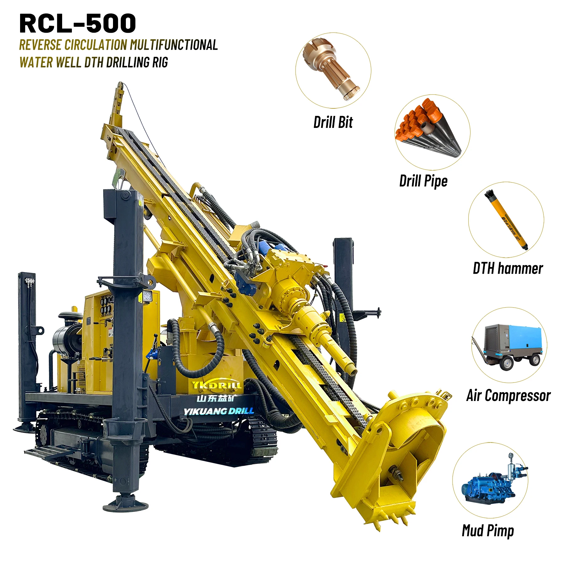 Cheap Price Air Reverse Circulation RC Mining Drilling Rig in Depth 500M
