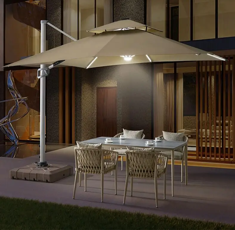 Outdoor Furniture Dining Table Set Plastic Tables And Chairs Waterproof Marble table Customized Size