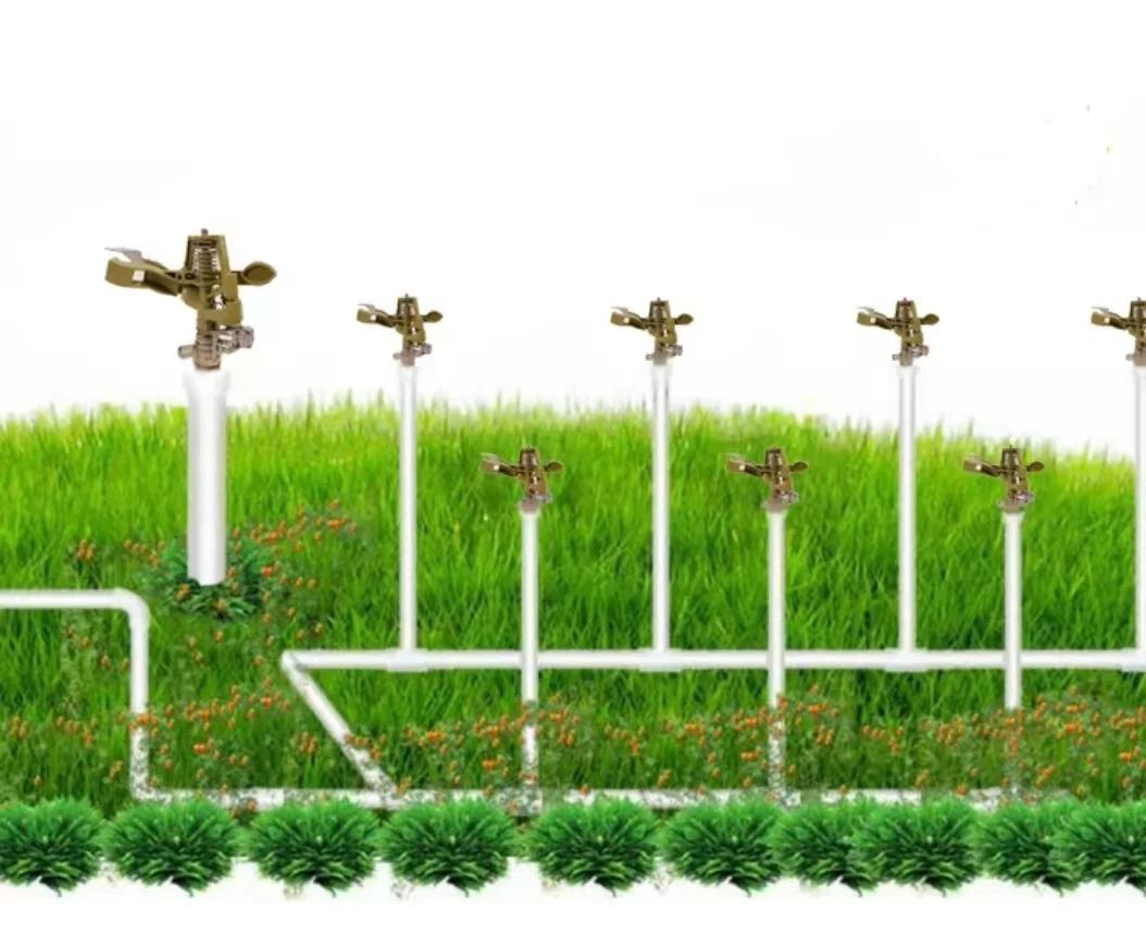 Garden Irrigation Sprinkler 360 Degree Rotary  Sprinkler With Tripod Automatic Watering