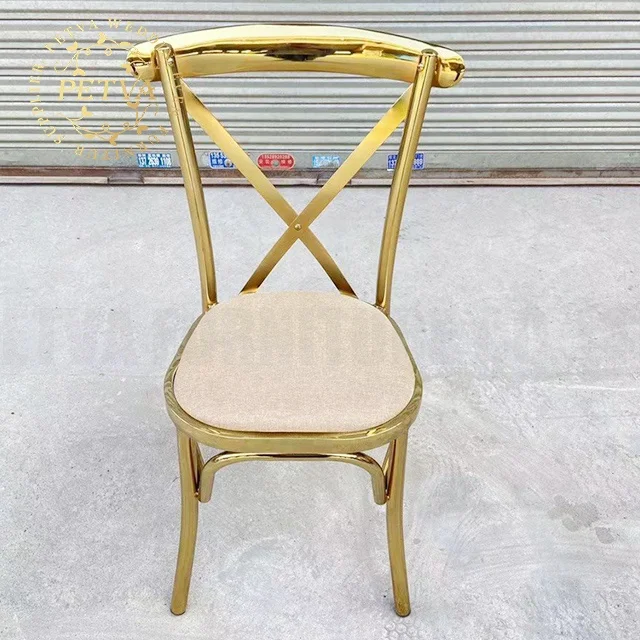 Chair metal wishbone seat wedding dining crossback cross back chair for event
