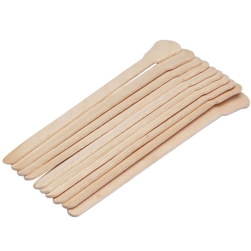 Natural Large Wooden Wax Applicator Stick for Beauty Body Hair Removal-round Shape Good Quality Coffee Tea Tools Home Usage