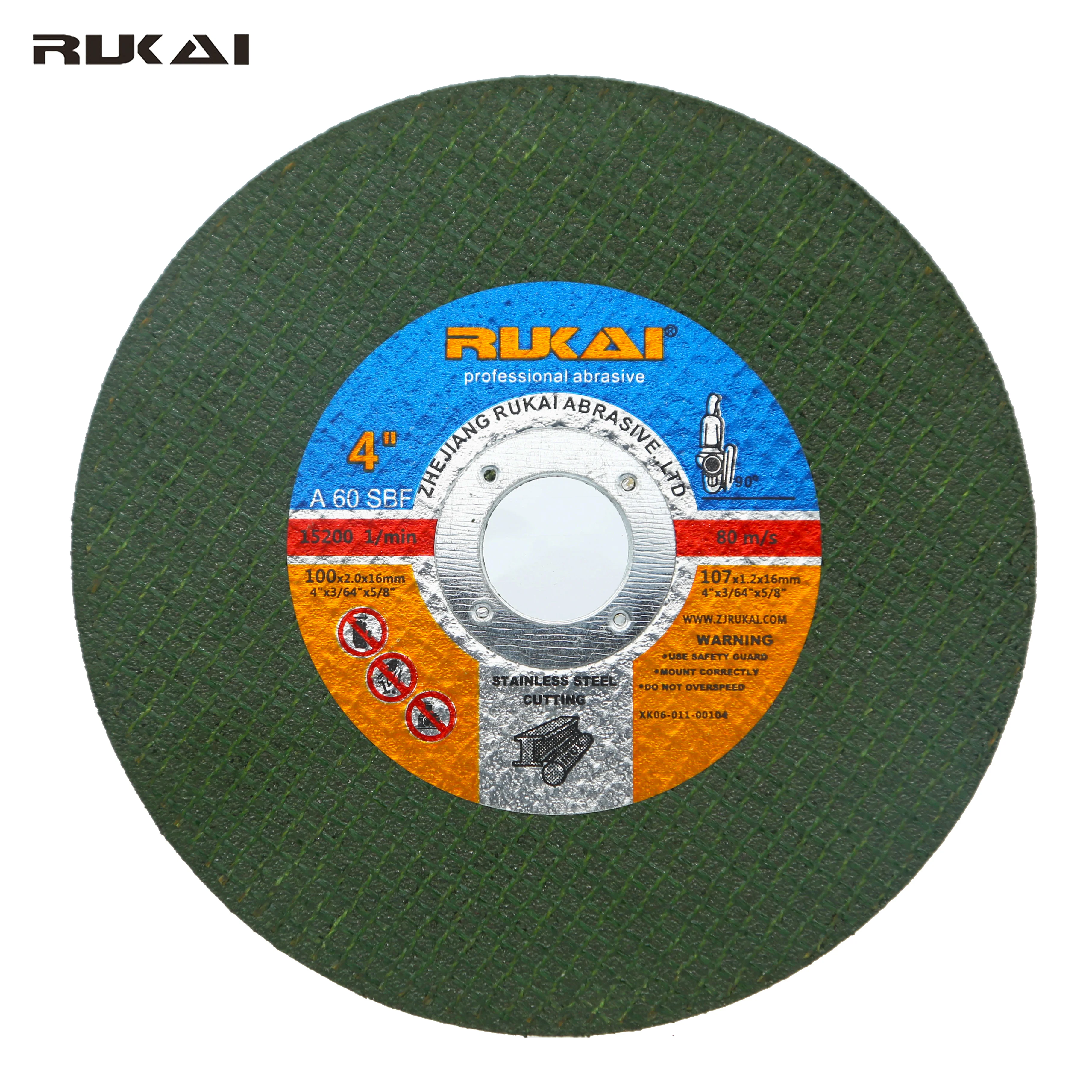 rukai single net green color 4inch abrasive yuri cutting disc