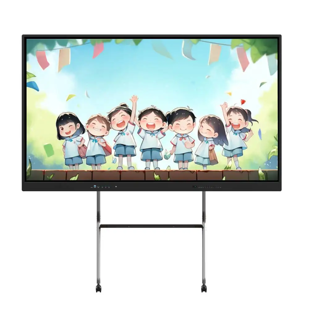 EDLA Google сертифицированный Завод HD 4K высококачественный плоский коммерческий экран светодиодный смарт-телевизор 65 75 86 дюймов цифровая плата для обучения