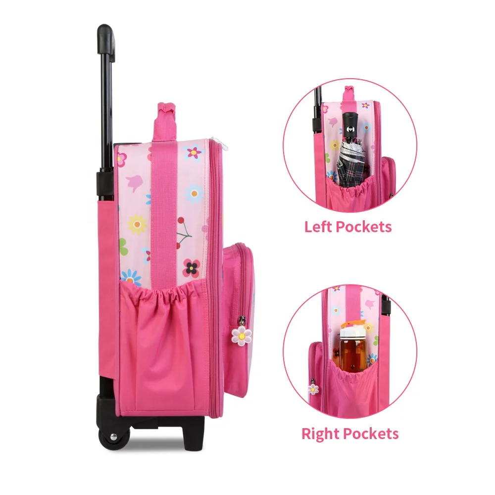Flamingo Print Travel Suitcase Luggage Box for Kids Children