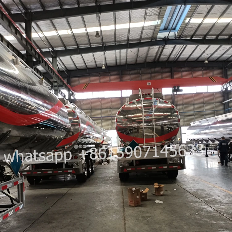 38000l 42000l 43000l Aluminum Tanker Truck Semi Trailer with 3 Axles