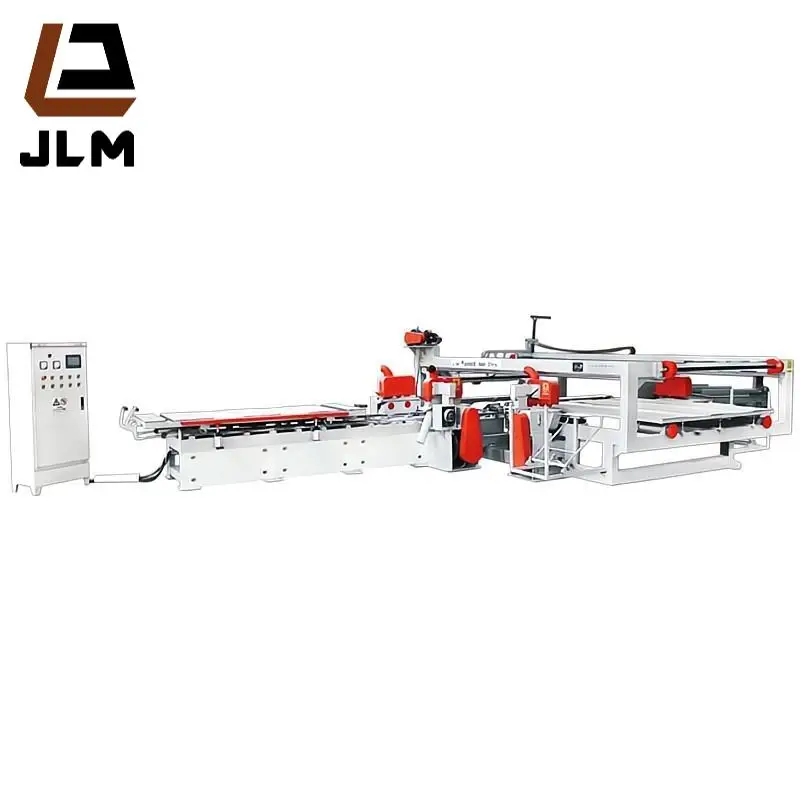 Jinlun Automatic double side size adjustable plywood edge trimming saw cutting machine