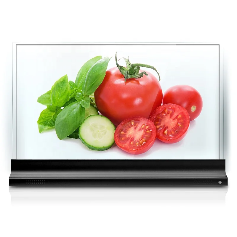 Ultra Thin Transparent Oled Small Desktop Floor Standing  Advertising Display Digital Signage Transparent Oled Display