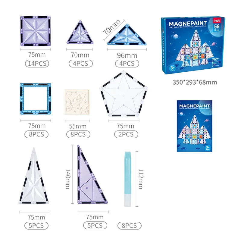 Bulk Purchase Discount Funny Stickers Eco Friendly Flexible Building Toys Magnet Toys Building Block Sets Magic Blocks