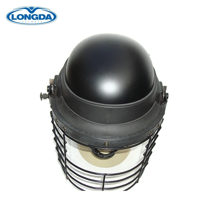 Military crashworthy riot bulletproof control helmet with face visor
