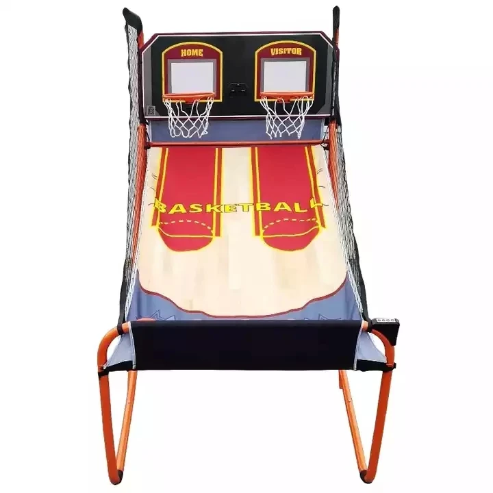 Indoor Outdoor Led Scoring System Arcade Sounds Kids Adults 2 Players Folding Basketball Shot Electronic Arcade Game Machine