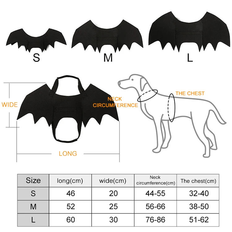 new personality design Hot Sale Halloween Bat Wings Spider Cats Dogs Pet big size Clothes