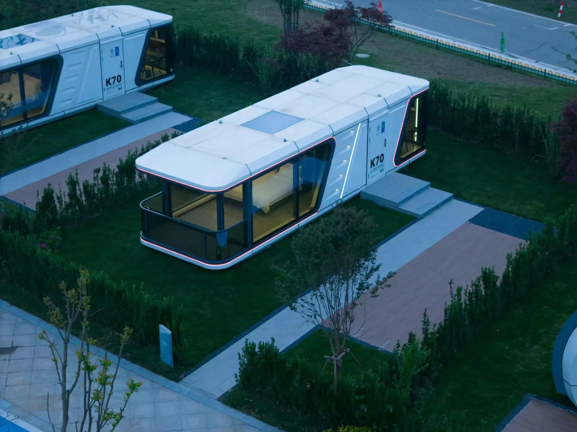 K70 High-end luxury quality spacecraft mobile home hotel cabin prefabricated container small capsule room with kitchen &bathroom