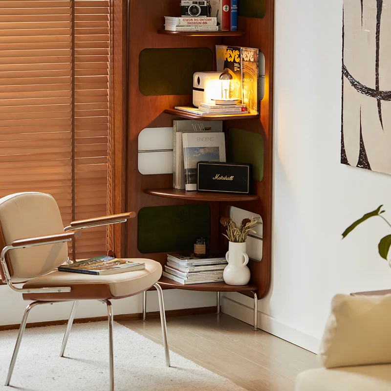 MUU Nordic style display shelves multifunctional shelves for living room wooden corner shelf