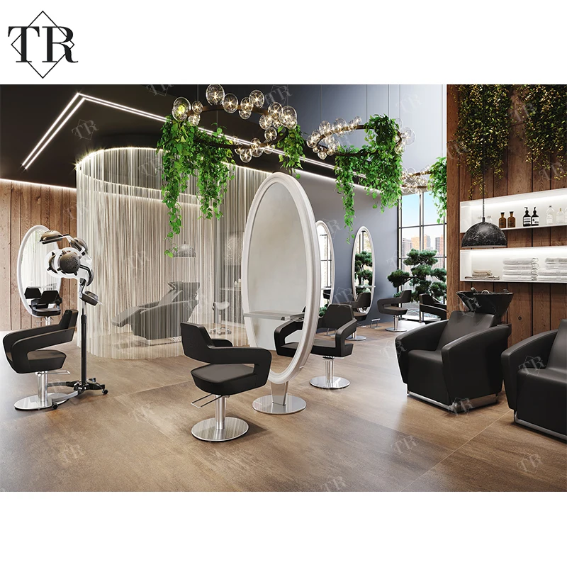 Turri Barber Salon Beauty Shop Custom 3D Modeling Interior Design Shampoo Manicure Pedicure Complete Salon Furniture Equipment