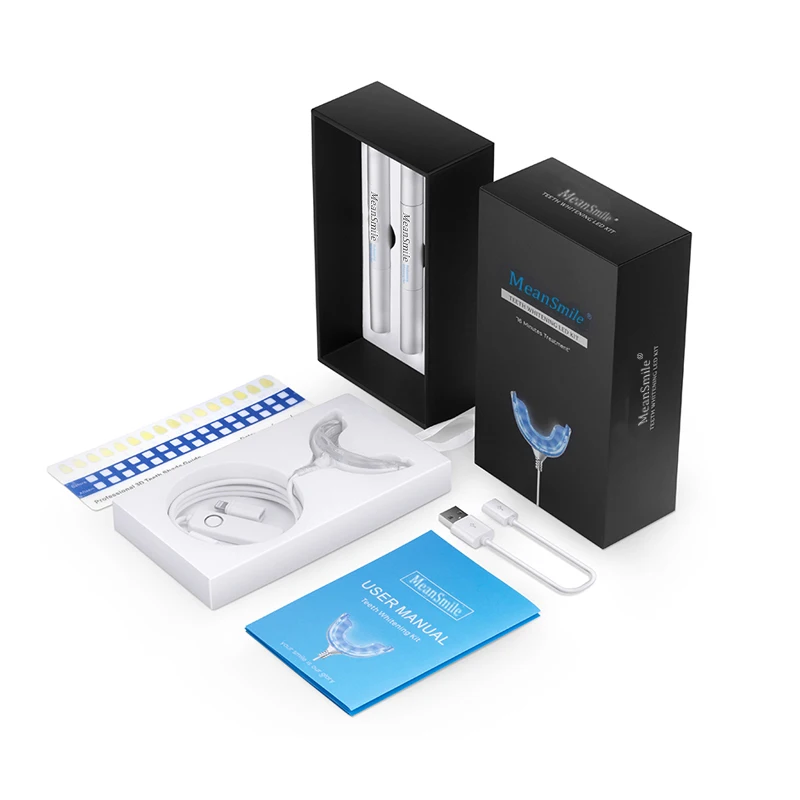 New Top Rated Pretty Private Label Home\Salon Use Teeth Whitening Luxury Kit Dental UV Light