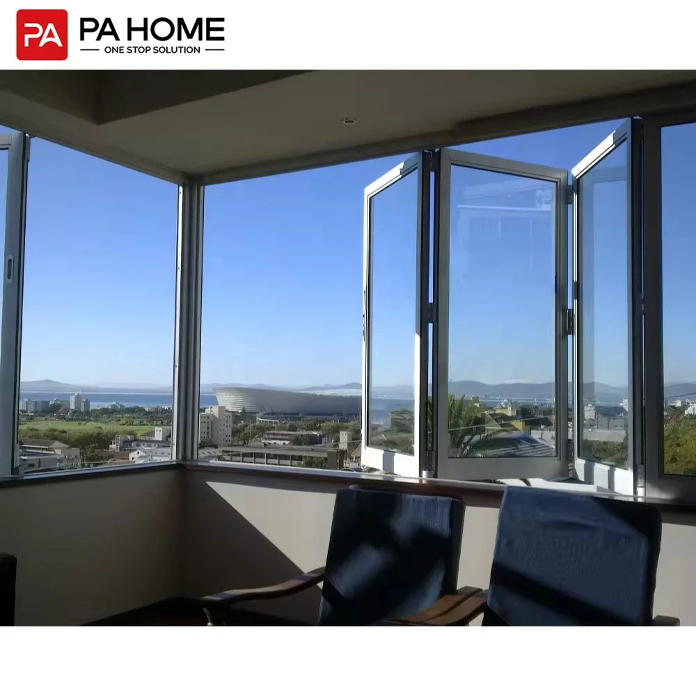 PA market aluminum windows and doors manufacturer smart glass accordion folding windows