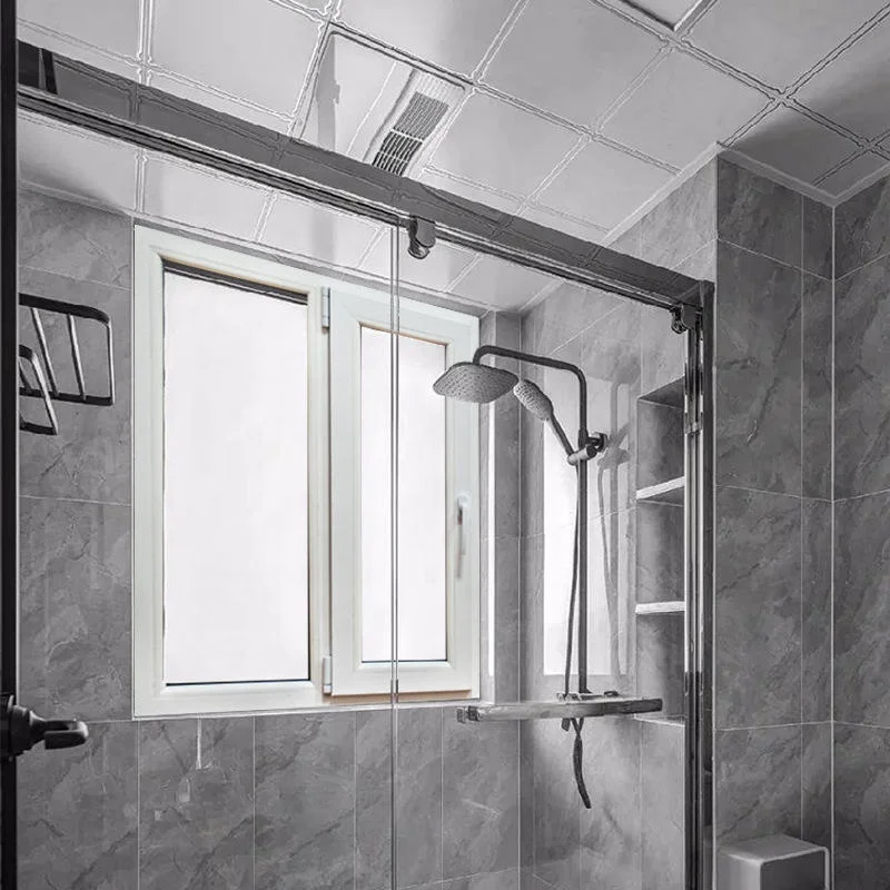 Bespoke vinyl sliding window double triple glazing anti-theft UPVC PVC casement glass windows design for house