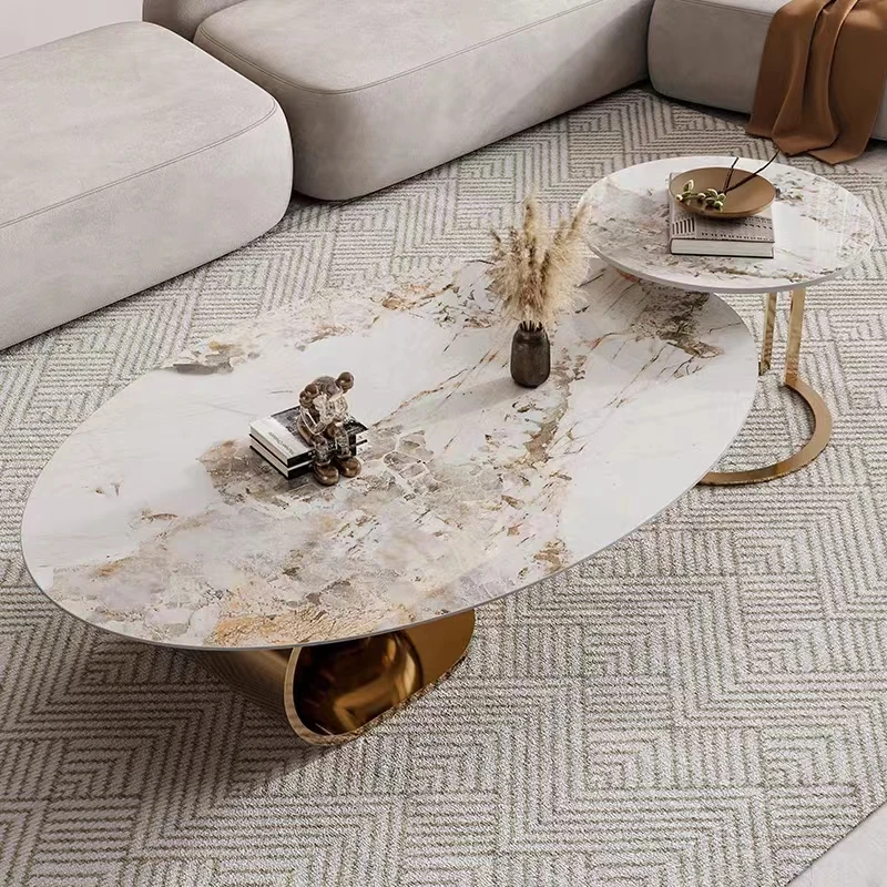 Modern living room center marble central table living room coffee table coffee table set