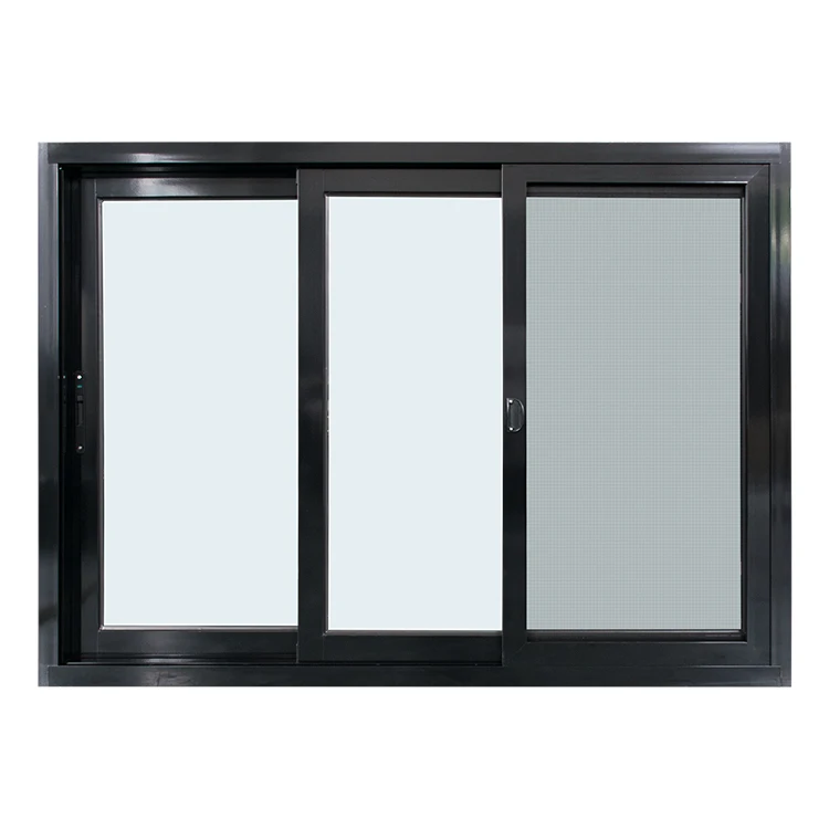 Aluminium Tempered Glass Stainless Steel Horizontal Sliding Window Aluminum Alloy Double Glazing Customized Graphic Design SW008