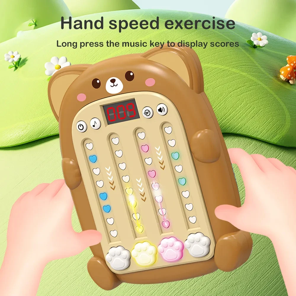 2024 Kids new finger quick beat rhythm machine toys electric scoring cartoon music rhythm machine toys