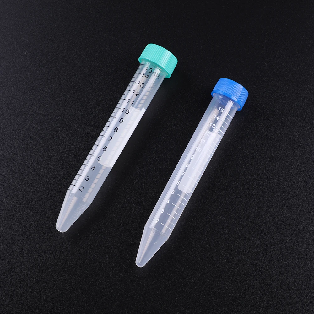 Laboratory Leak Proof Plastic Rna Dna Free Sterile Clear 15ml 50Ml Centrifuge Tubes With Screw Hat