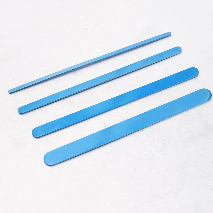 Fashion rectangle blank stamping DIY C open stainless steel bangle