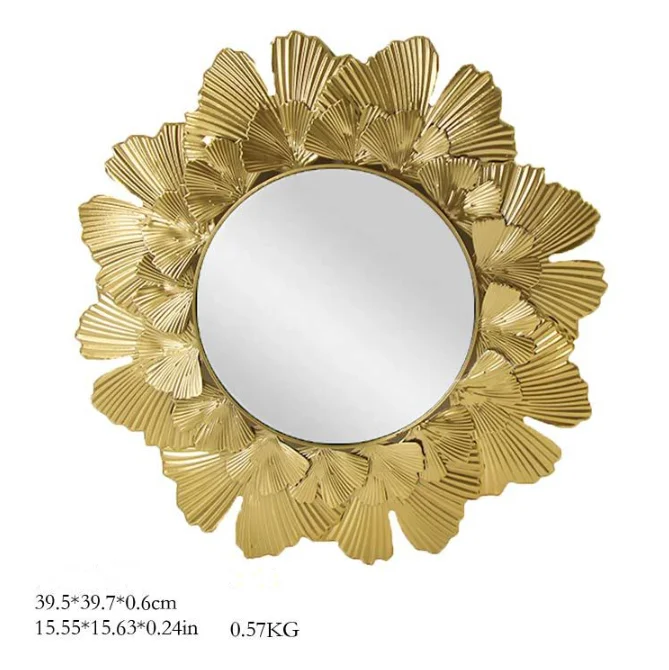 Factory Direct Cross-border New Metal Mirror Wall Hanging Sofa Background Wall Decoration Pendant Gold Room Living Room