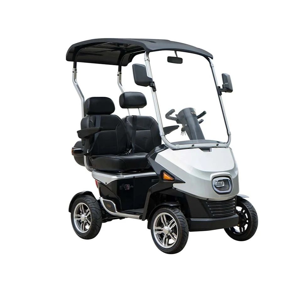 Price Cheap Chinese Golf Cart 1500W 4 Wheel 2 Seat Electric Mobility Scooters With Roof For Suitable Adults And Elderly